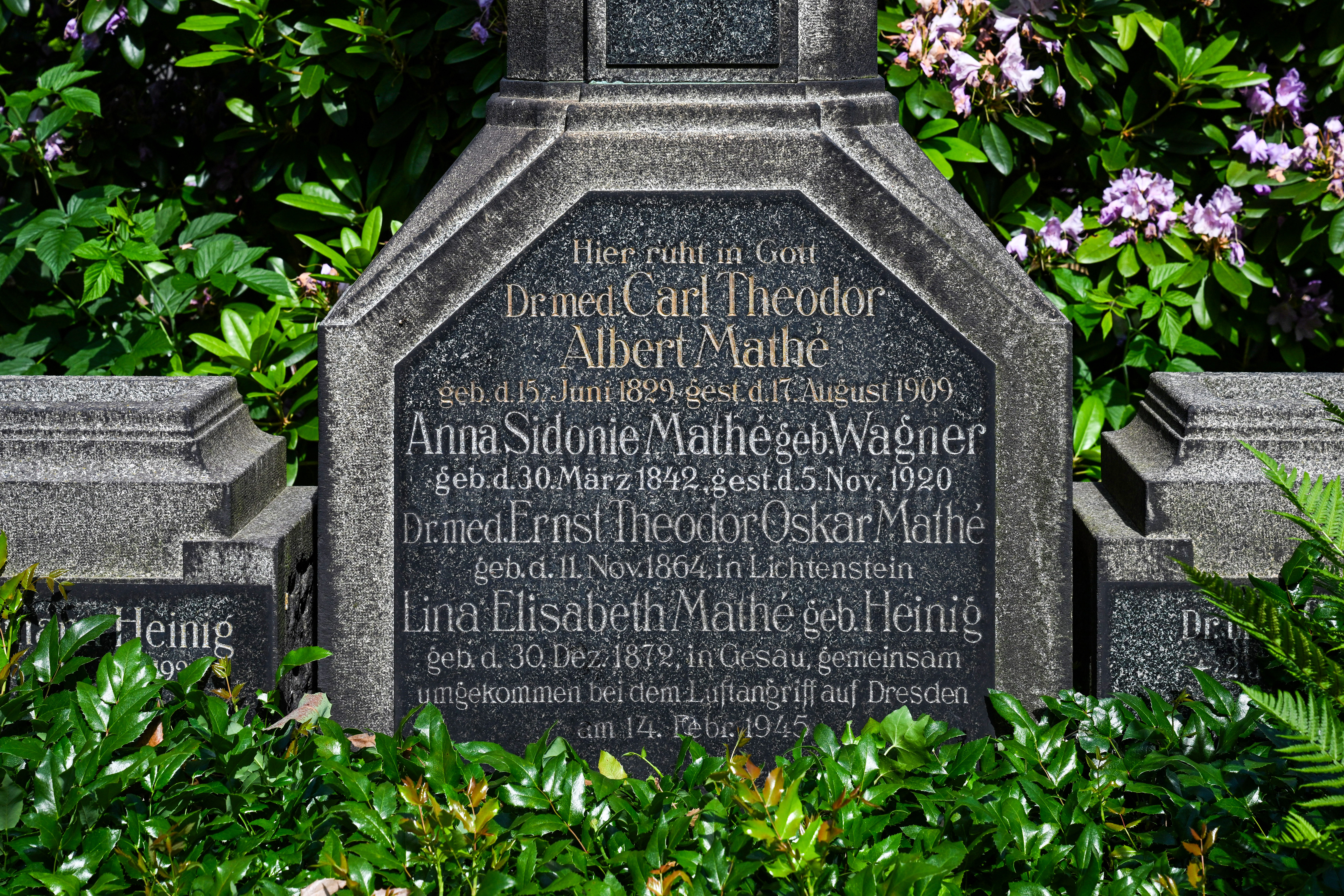 Grabstelle der Familie Mathé (Detail)
© StSG/GSMP, Holm Helis, 2026