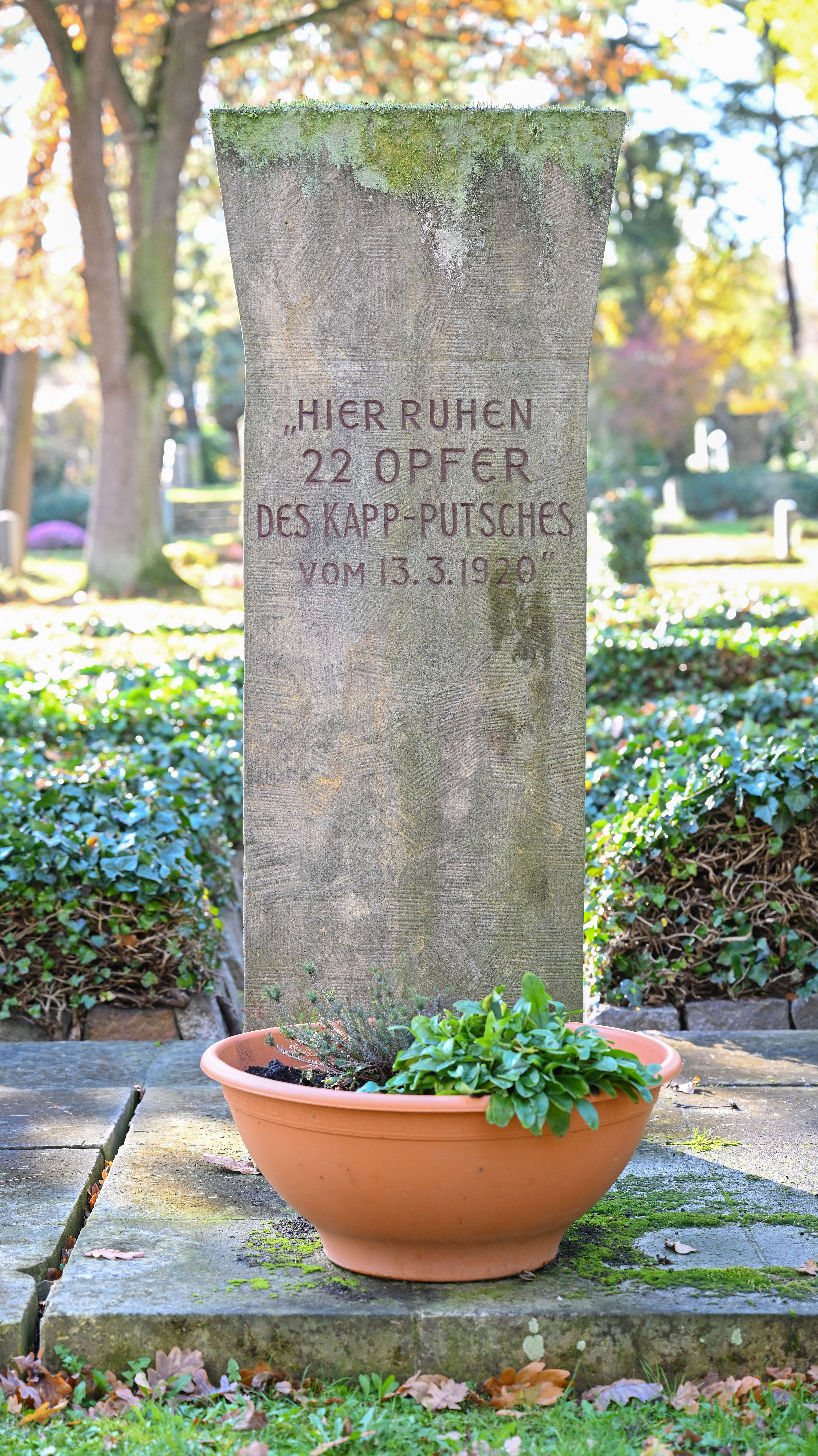 Gedenkstele für die 22 Opfer des Kapp-Putschs
© StSG/GSMP, Holm Helis, 2025